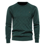 Men's Cable Knit Sweater with Classic Design for Comfortable Everyday Wear