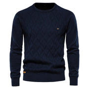Men's Cable Knit Sweater with Classic Design for Comfortable Everyday Wear