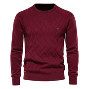 Men's Cable Knit Sweater with Classic Design for Comfortable Everyday Wear