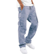 Men's Casual Cargo Pants with Durable Fabric and Multiple Pockets