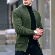 Men's Casual Knit Cardigan with Utility Pockets for Urban Style