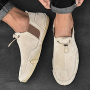 Men's Casual Suede Loafers with Mesh Detail for Everyday Comfort