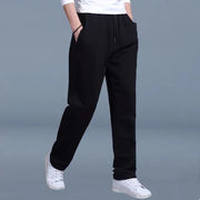 Men's Cotton Jogging Pants with Drawstring for Casual Comfort