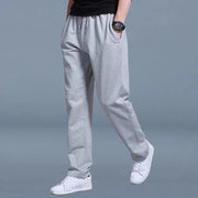 Men's Cotton Jogging Pants with Drawstring for Casual Comfort