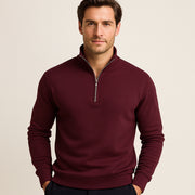 Men's Half-Zip Sweater with Comfortable Fit for Versatile Wear