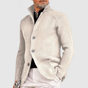 Men's Soft Knitted Cardigan with Breathable Fabric for All Seasons