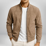 Men's Leather Bomber Jacket with Premium Craftsmanship
