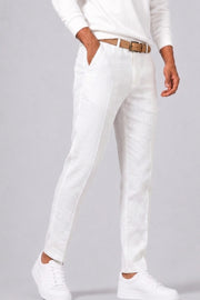 Men's Linen Trousers with Side Pockets for Casual and Formal Wear