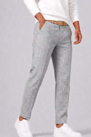 Men's Linen Trousers with Side Pockets for Casual and Formal Wear