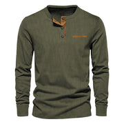 Men's Ribbed Cotton Henley Shirt for Cute Casual Looks and Everyday Style