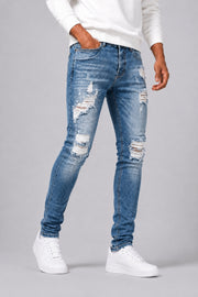 Men's Ripped Slim-Fit Jeans for a Stylish Look with Wide Leg Jeans Trends