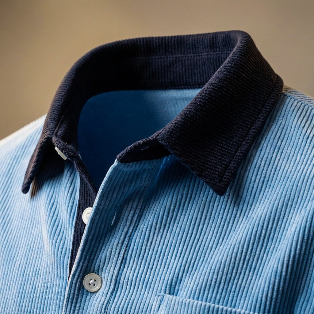 Scott Corduroy Long Sleeve Polo - York Miller