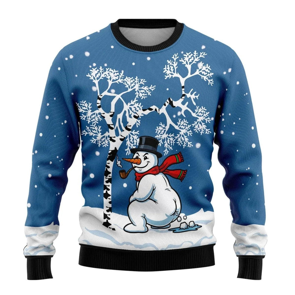 Men's Soft Knit Winter Sweater with Crew Neck and Ribbed Cuffs