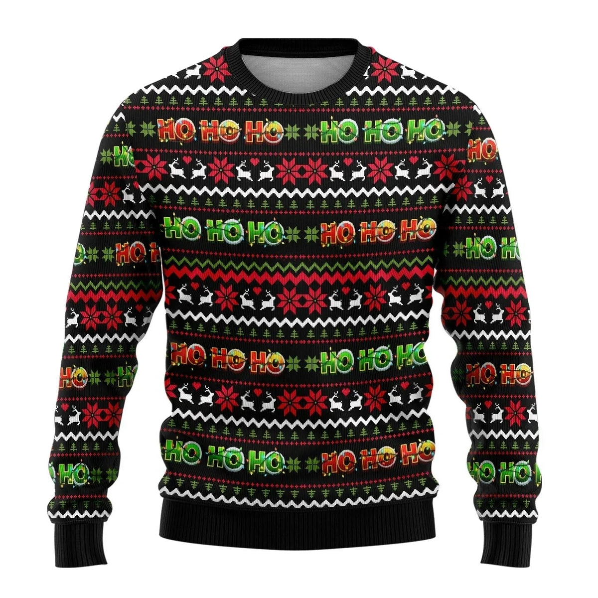 Men's Soft Knit Winter Sweater with Crew Neck and Ribbed Cuffs