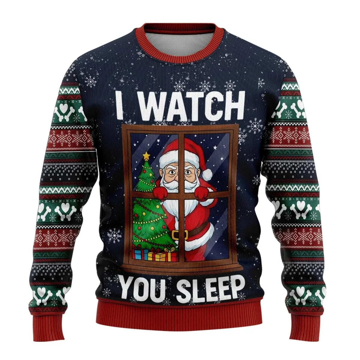 Men's Soft Knit Winter Sweater with Crew Neck and Ribbed Cuffs