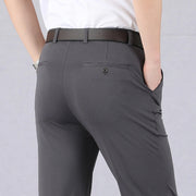 Men's Stretch Classic Pants for Comfortable Wide Leg Trouser Style
