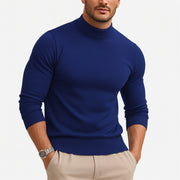 Men's Stretch Turtleneck Sweater for Casual and Formal Comfort