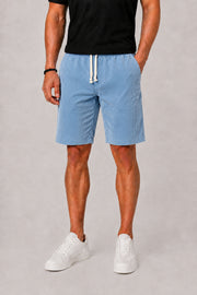 Men's Striped Drawstring Shorts Casual Wear White Outfit