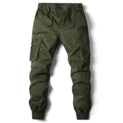 Men's Cargo Sweat Pants with Multiple Pockets and Elastic Waistband