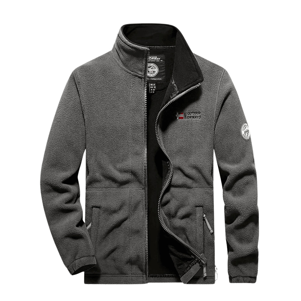Thermisch Ademend Fleecejack – Lichtgewicht voor Outdoor Gebruik - De Mode OutletGREY-QI41D08