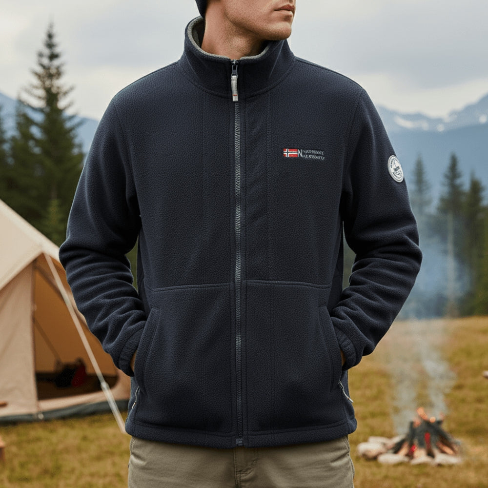 Thermisch Ademend Fleecejack – Lichtgewicht voor Outdoor Gebruik - De Mode OutletBLUE-UZ65Y52