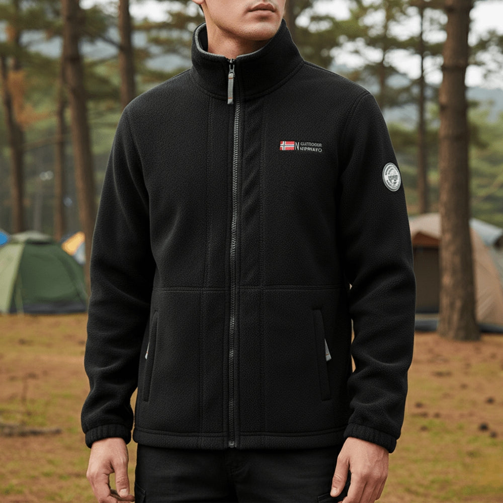 Thermisch Ademend Fleecejack – Lichtgewicht voor Outdoor Gebruik - De Mode OutletBLACK-ST14J84