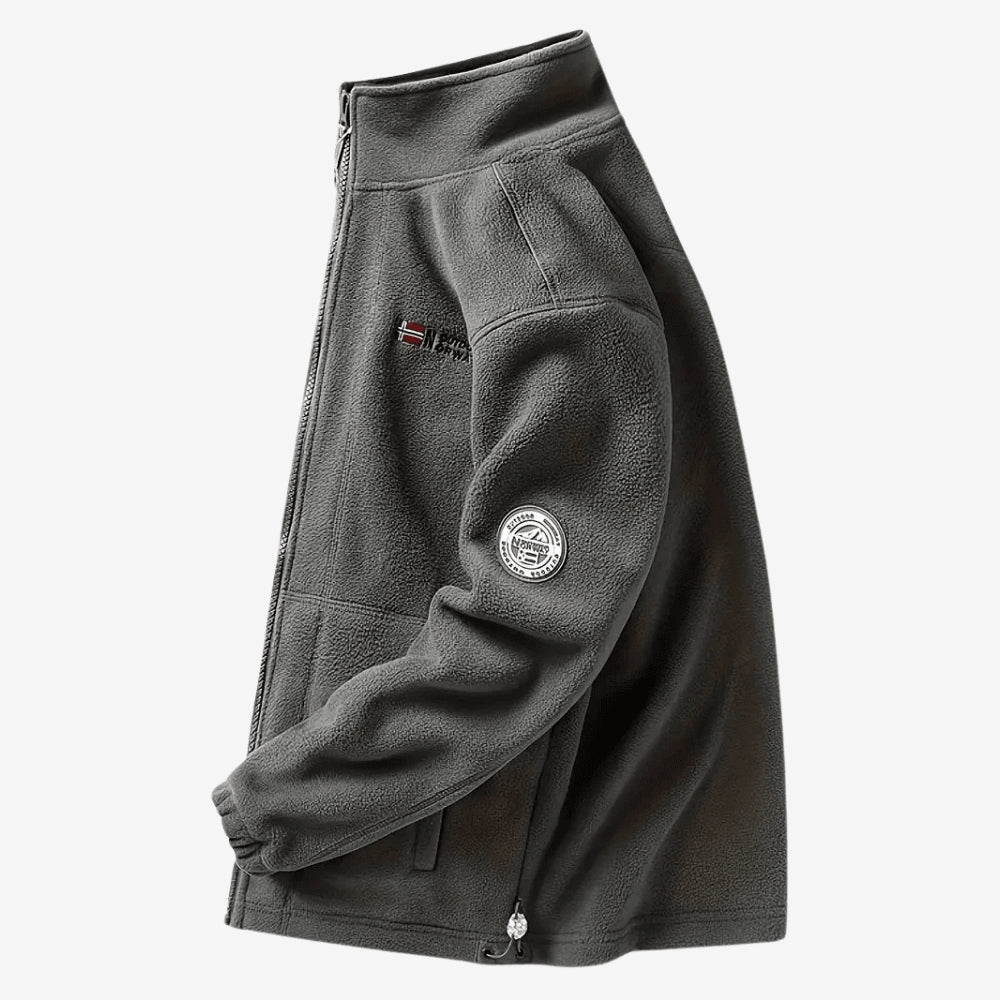 Thermisch Ademend Fleecejack – Lichtgewicht voor Outdoor Gebruik - De Mode OutletGREY-QI41D08