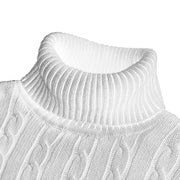 Men's Turtleneck Sweater with Textured Knit for Cold Weather