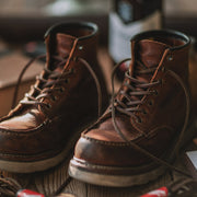 Men's Waterproof Leather Work Boots with Durable Grip Sole