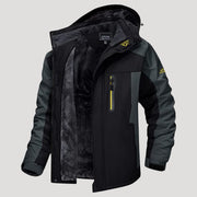 Waterproof Windbreaker Jacket with Removable Hood for Men
