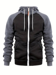 Men's Zipper Hoodie with Pockets for Comfortable Everyday Sweatshirts