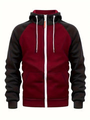 Men's Zipper Hoodie with Pockets for Comfortable Everyday Sweatshirts