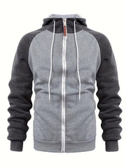Men's Zipper Hoodie with Pockets for Comfortable Everyday Sweatshirts