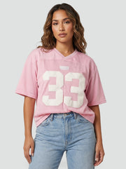 Mesh Jersey T-Shirt with Number Print