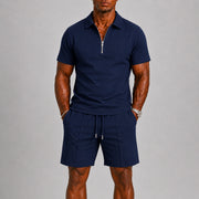 Modern Zip Polo Set