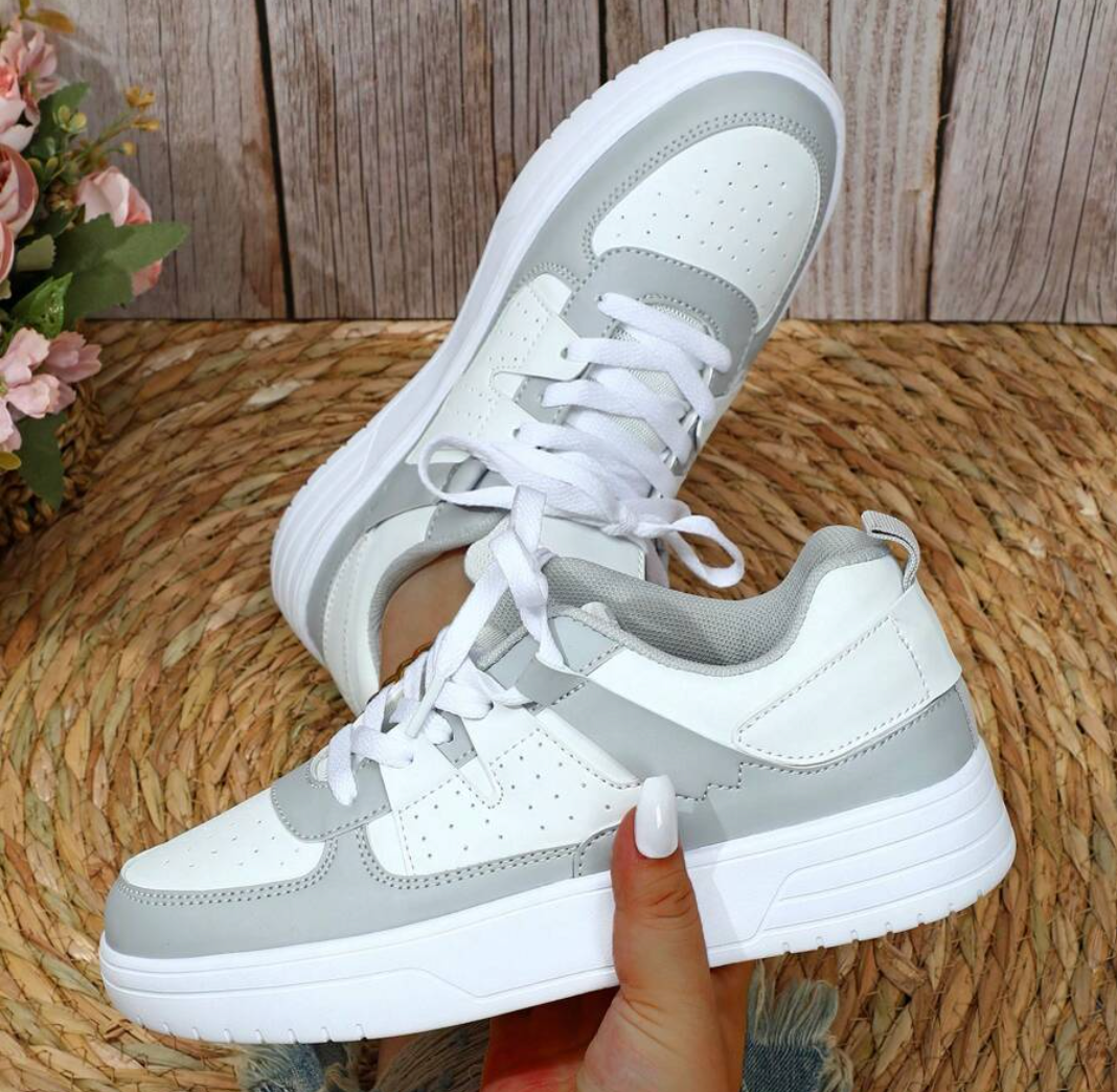 Cushioned Lace-Up Sneakers