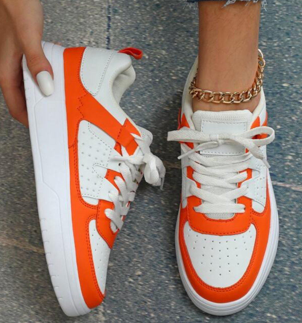 Cushioned Lace-Up Sneakers