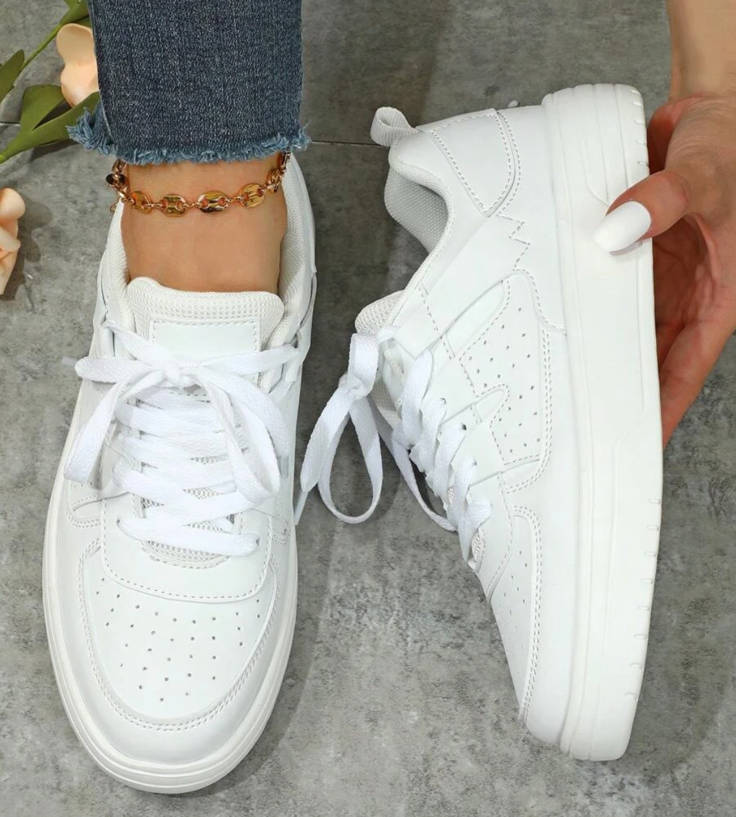 Cushioned Lace-Up Sneakers