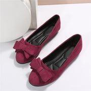 Non-Slip Ballet Flats with Bow Detail and Round Toe for Women