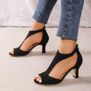 Orthopedic Heeled Sandals with Open-Toe Design Comfort