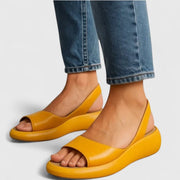 Peep Toe Slingback Flatform Sandals