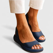 Peep Toe Slingback Flatform Sandals Casual Wear