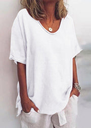 Women's Fall Relaxed Fit Round Neck Blouse Soft Fabric Casual Wear Design Breathable
