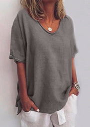 Women's Fall Relaxed Fit Round Neck Blouse Soft Fabric Casual Wear Design Breathable