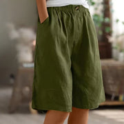 Relaxed Lightweight Women's Shorts Fabric Casual Wear Breathable Summer Beach