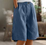 Relaxed Lightweight Women's Shorts Fabric Casual Wear Breathable Summer Beach