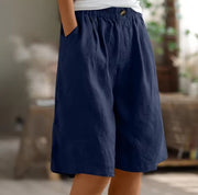 Relaxed Lightweight Women's Shorts Fabric Casual Wear Breathable Summer Beach