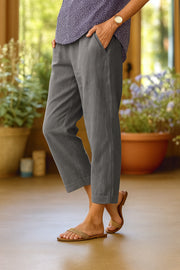 Relaxed Straight-Leg Trousers with Pockets Fit Lightweight Comfort Everyday