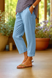Relaxed Straight-Leg Trousers with Pockets Fit Lightweight Comfort Everyday