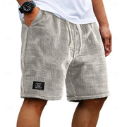 Relaxed Waffle Knit Shorts Style Casual Wear Comfortable Fit Breathable Summer